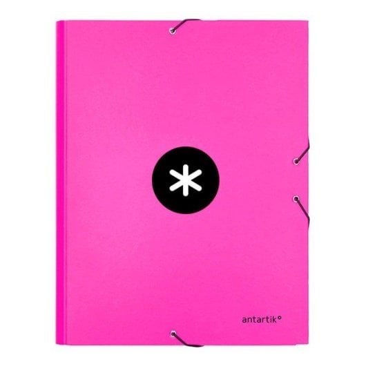Cartella Scolastica A4 Antartik 3 Sostegni Elastico Fucsia