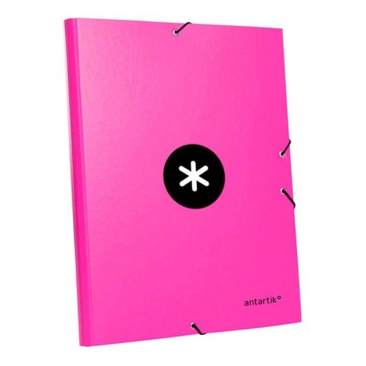 Cartella Scolastica A4 Antartik 3 Sostegni Elastico Fucsia