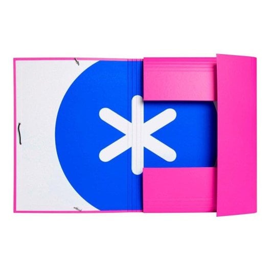 Cartella Scolastica A4 Antartik 3 Sostegni Elastico Fucsia