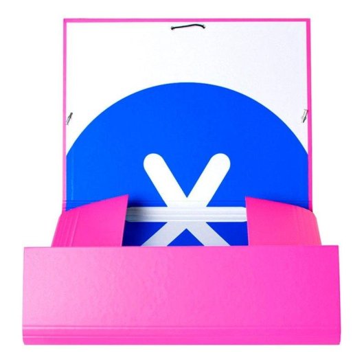 Cartella Scolastica A4 Antartik 3 Sostegni Elastico Fucsia