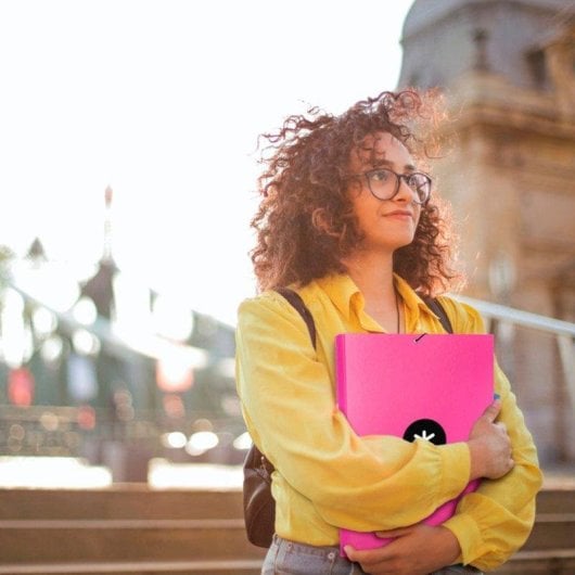 Cartella Scolastica A4 Antartik 3 Sostegni Elastico Fucsia