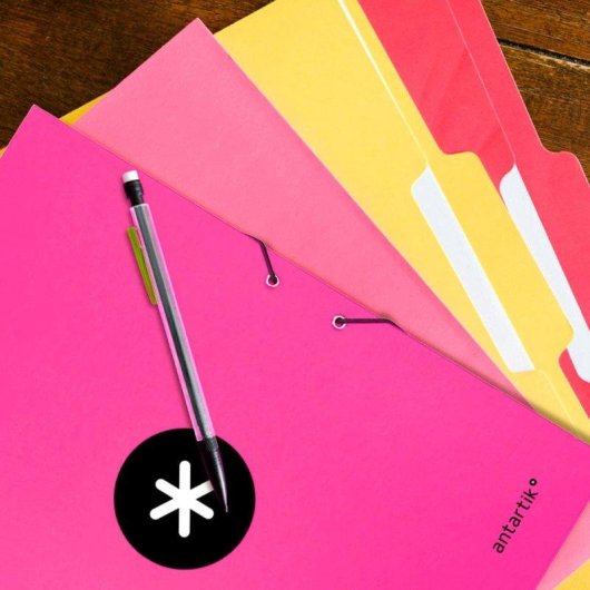 Cartella Scolastica A4 Antartik 3 Sostegni Elastico Fucsia