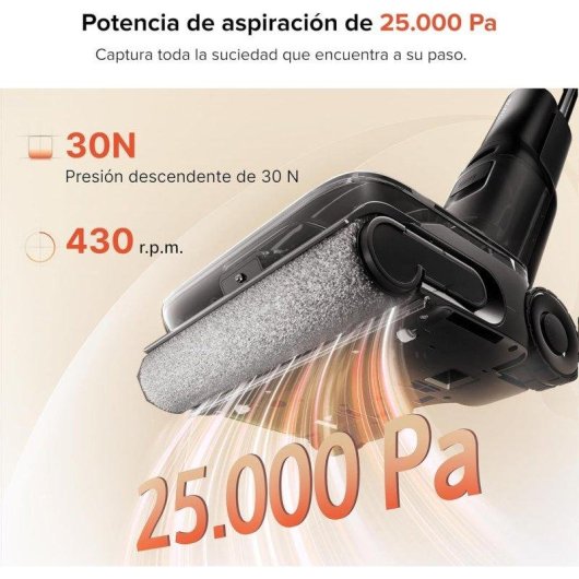 Aspirador Fregona Roborock F25 Ace Pro 25.000 Pa 60 min Autolimpieza Antienredos