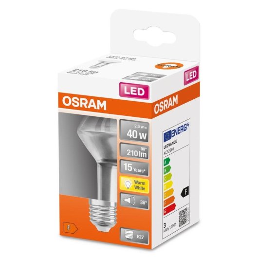 Lámpara LED Osram STAR Reflector R63 2,6 W E27 210 lm Blanco cálido