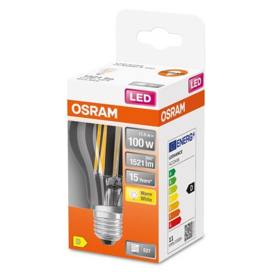 Lámpara LED Osram STAR 11W E27 1521 lm Blanco Cálido