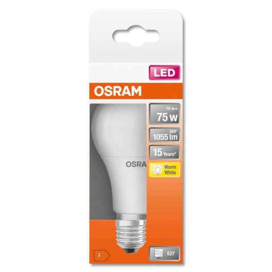 Lámpara LED Osram STAR 10,5 W E27 1055 lm Blanco cálido