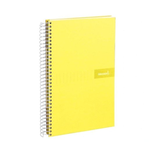 Quaderno Spirale A4 Liderpapel 80 pagine 90gr Giallo
