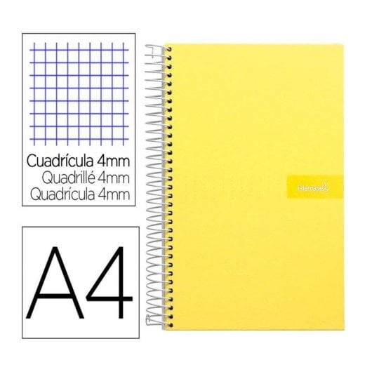 Quaderno Spirale A4 Liderpapel 80 pagine 90gr Giallo