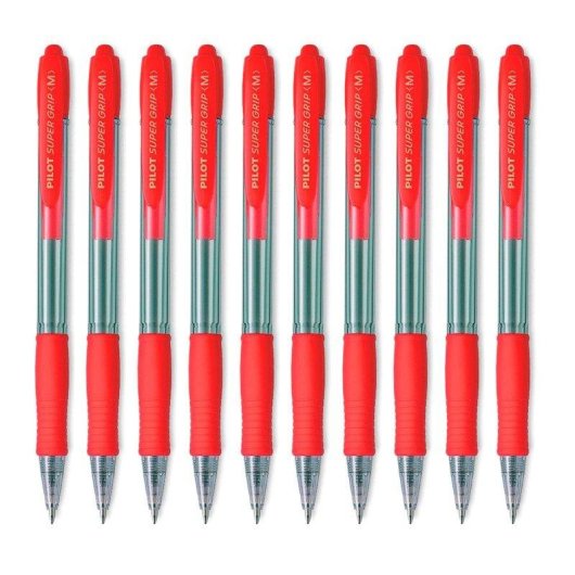 Penna Pilot Super Grip Rosso 10 unità
