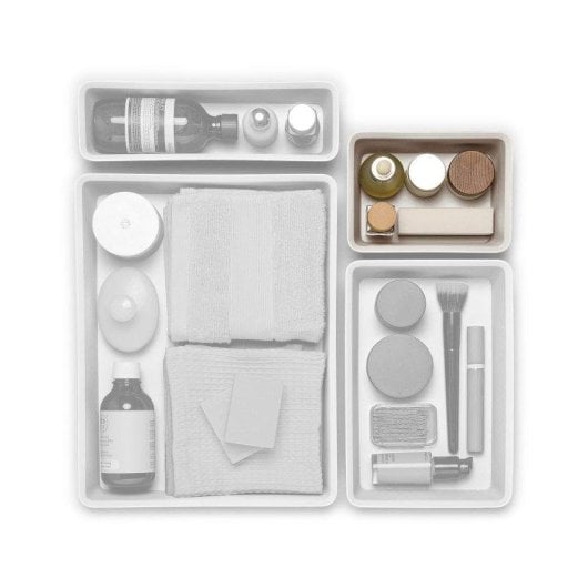 Cesta Organizadora de Cajones Tatay Bohol A6 Plástico Reciclado Gris Antracita