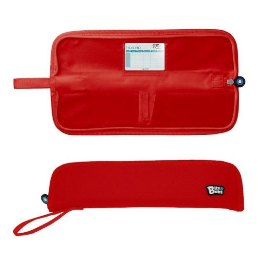 Portaflautas Grafoplás Bits&bobs Rojo con Cremallera y Cinta