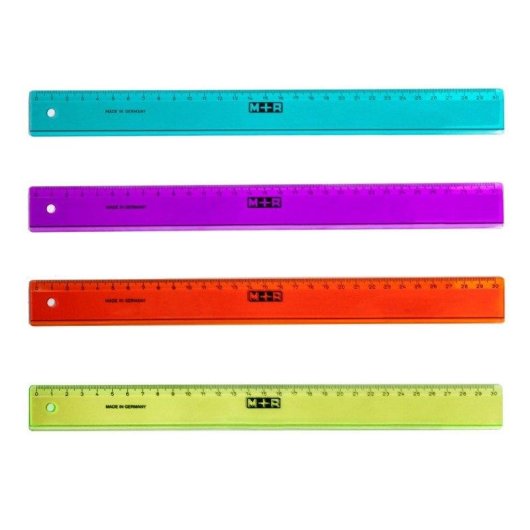 Regla de Plástico Liderpapel con Base Biselada 30 cm