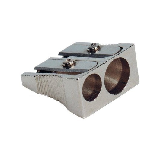 Sacapuntas Q-Connect Metálico de 2 Usos en Forma de Cuña Pack de 4