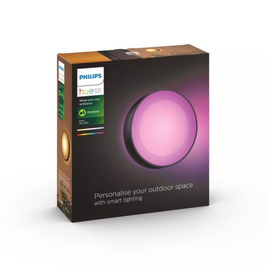 Aplique mural para exteriores Philips Hue Daylo Negro Bluetooth/Zigbee