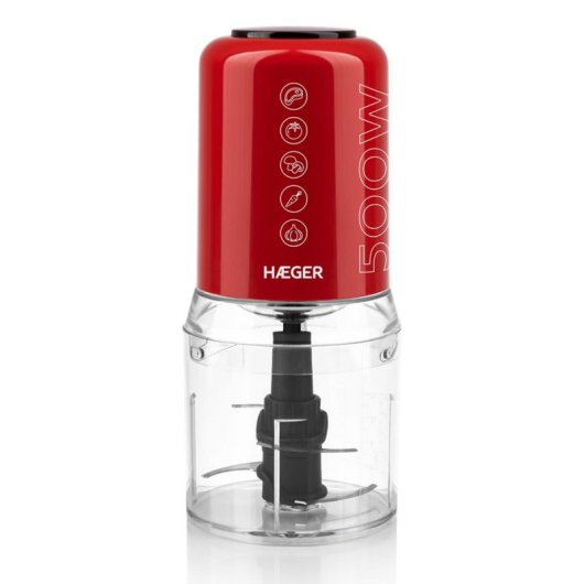 Picadora eléctrica Haeger Chop Master 500W 0,5L Rojo