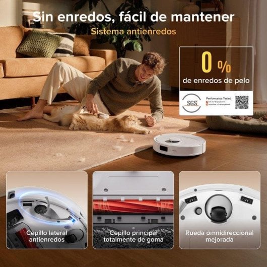 Aspirateur Robot Laveur Roborock Qrevo S Pro Base Multifonction Navigation LiDAR 18 500 Pa Lavage à eau chaude