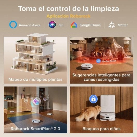 Aspirateur Robot Laveur Roborock Qrevo S Pro Base Multifonction Navigation LiDAR 18 500 Pa Lavage à eau chaude