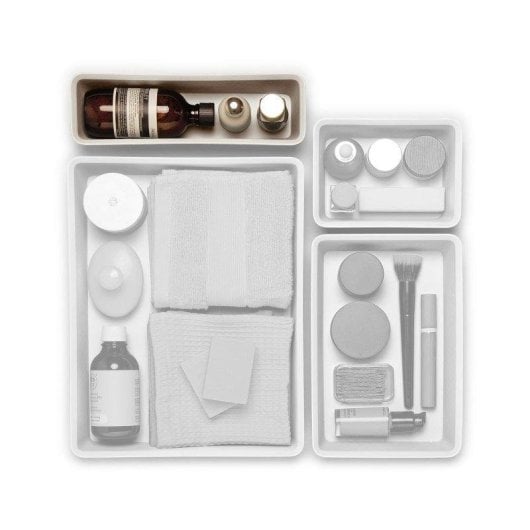 Cesta Organizadora Cajones Tatay Bohol Slim Plástico Reciclado Sky White