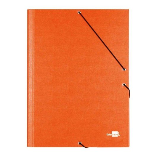 Cartella Liderpapel Formato Folio Prolungato Arancione con Chiusura Elastica