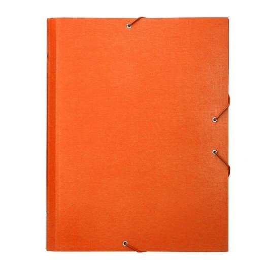 Cartella Liderpapel Formato Folio Prolungato Arancione con Chiusura Elastica