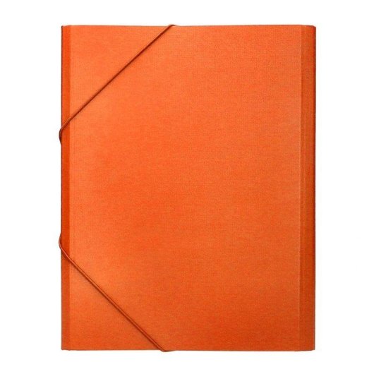 Cartella Liderpapel Formato Folio Prolungato Arancione con Chiusura Elastica
