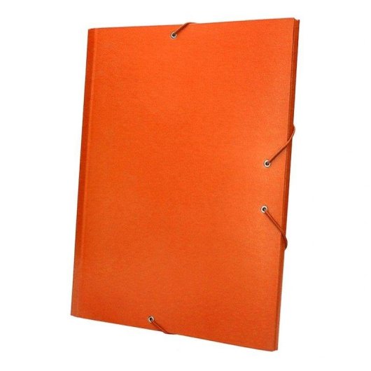 Cartella Liderpapel Formato Folio Prolungato Arancione con Chiusura Elastica