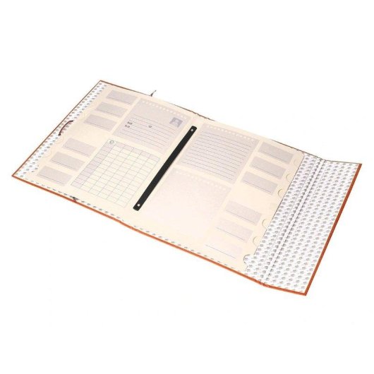 Cartella Liderpapel Formato Folio Prolungato Arancione con Chiusura Elastica