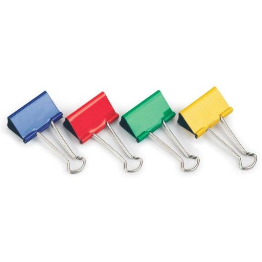 Pinzas Sujetapapeles Q-Connect Lote 10 Metálicas Abatibles 32 mm