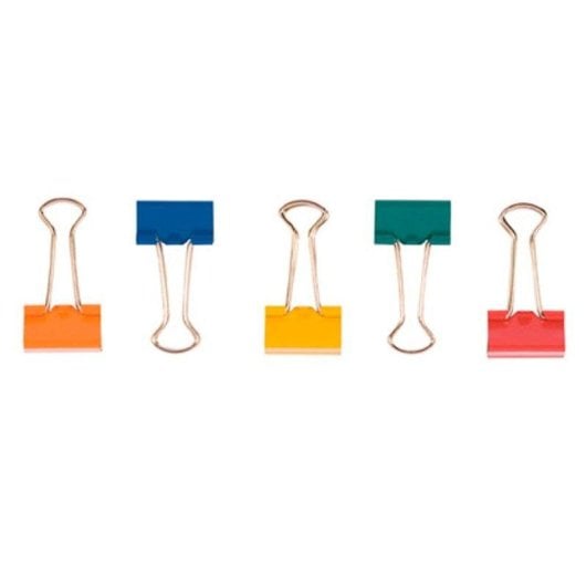 Pinzas Sujetapapeles Q-Connect Lote 10 Metálicas Abatibles 32 mm