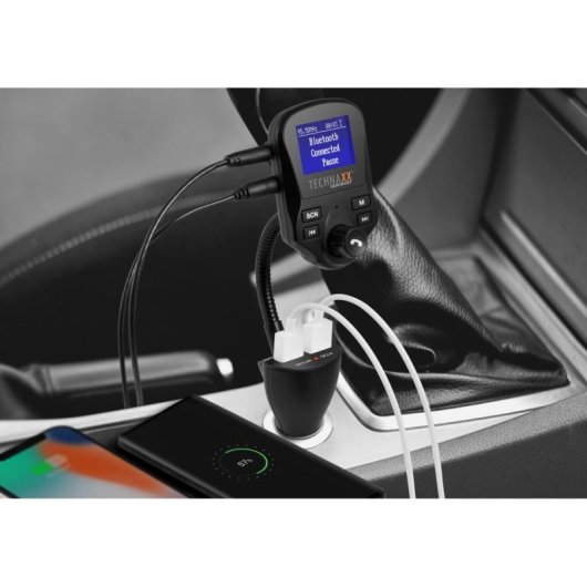 Transmisor de Audio Inalámbrico Technaxx FMT1500BT Bluetooth USB