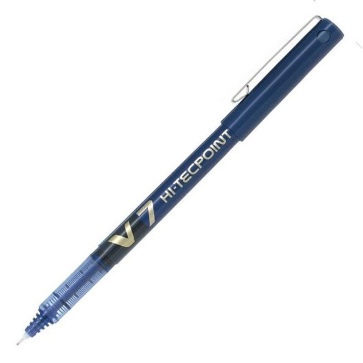 Bolígrafo Roller Ball Pilot V7 Hi-tecpoint Punta Fina 0.7 mm Azul