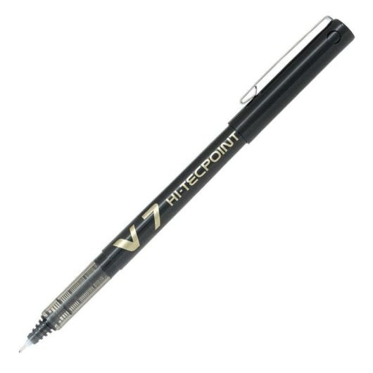 Penna Roller Ball Pilot V7 Hi-tecpoint 0.7 mm Inchiostro Nero