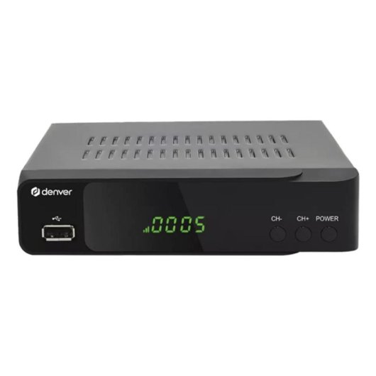 Descodificador Denver DVBS-206HD Cable H.264 MPEG Negro Ethernet HDMI