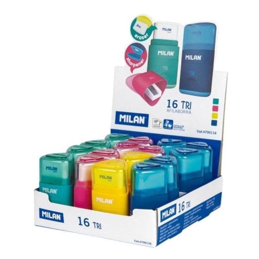 Combinación Goma y Sacapuntas Milan Tri