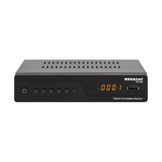 Descodificador Megasat HD 390 Full HD DVB-S/S2 Cabo Preto