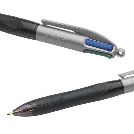 Penna Bic Grip Pro 4 Colori Grigio e Nero