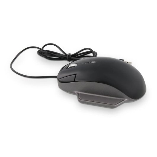 Ratón LMP Elite Pro USB Tipo C 6400 DPI Negro Ergonomía Mano Derecha