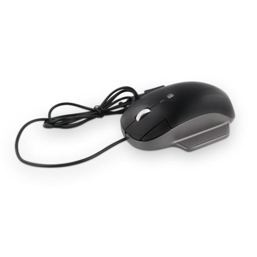 Ratón LMP Elite Pro USB Tipo C 6400 DPI Negro Ergonomía Mano Derecha