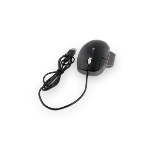 Ratón LMP Elite Pro USB Tipo C 6400 DPI Negro Ergonomía Mano Derecha