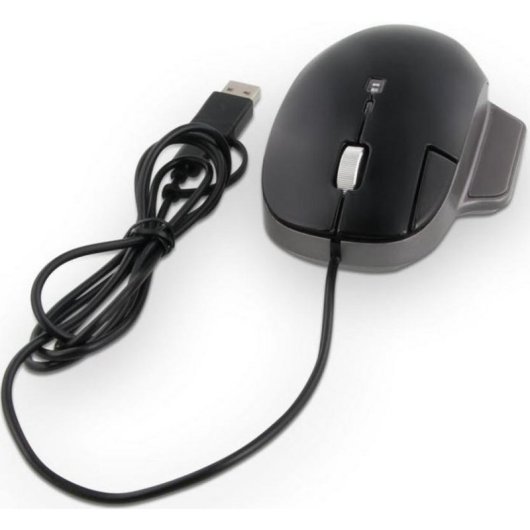 Ratón LMP Elite Pro USB Tipo C 6400 DPI Negro Ergonomía Mano Derecha