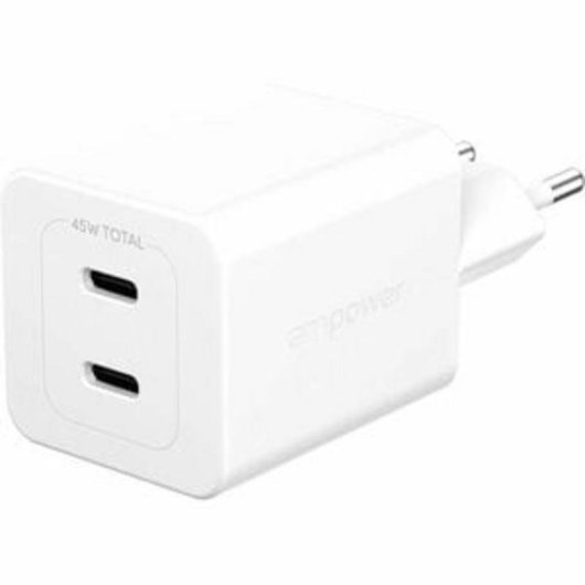 Carregador PanzerGlass Turbo 45W 2x USB-C Branco