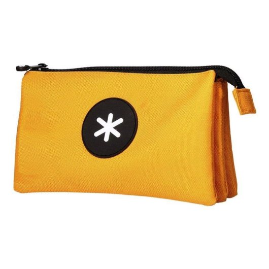 Astuccio Scolastico Antartik Triplo Alta Capacità Senape