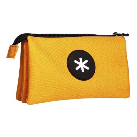 Astuccio Scolastico Antartik Triplo Alta Capacità Senape