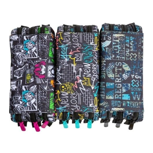 Estuche Portatodo Triple Grafoplás Bits and Bobs Design California 23 x 10 x 10 cm