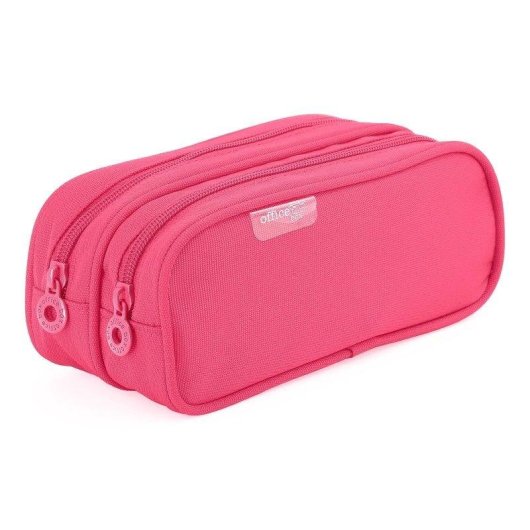 Officebox Colorline - Custodia Doppia con Chiusura Lampo Fucsia