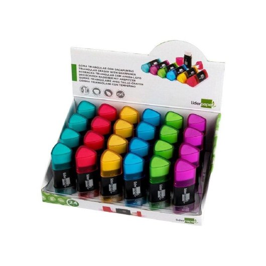 Gomma da Cancellare Triangolare con Affilamatite Liderpapel