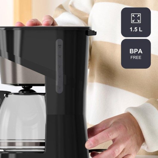 Cafetera de Goteo Black & Decker 1000W 1,5L 12 Tazas Control Digital Timer 24h