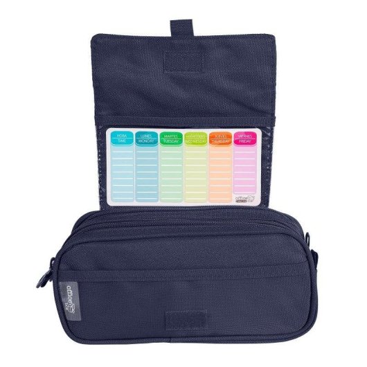 Astuccio Triplo Colepack Eco Officebox con Materiale Scolastico Incluso Blu Marina