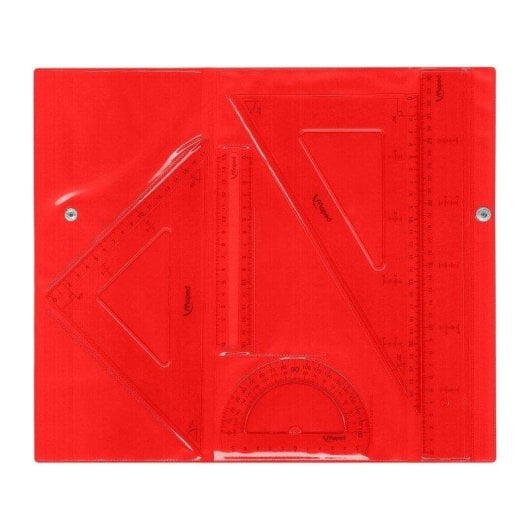 Kit de 4 Piezas Escolares Transparentes Technic Maped con Bolsa