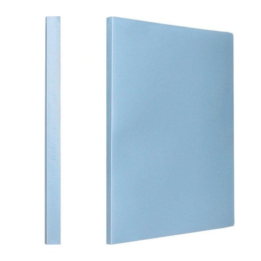 Cartella per fogli plastica A4 Liderpapel con 40 buste trasparenti celeste
